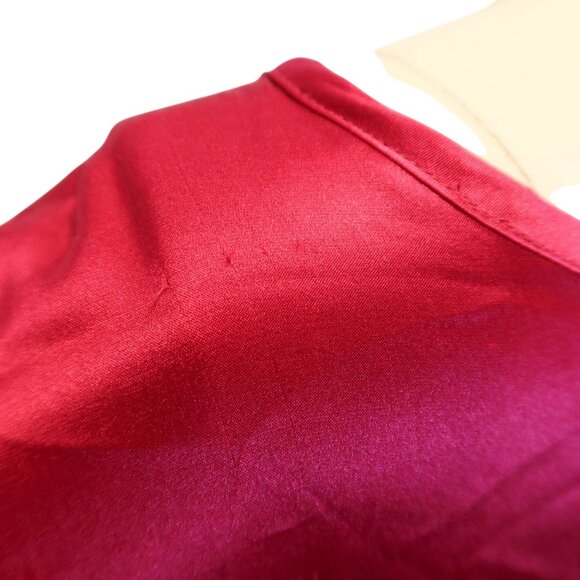 TALBOTS Vibrant Fuchsia Silk Long Sleeve Blouse Top 16P Holiday Professional - Picture 8 of 8